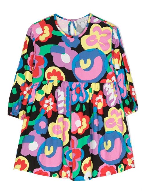 Abito bambina a fiori multicolore Stella McCartney Kids | 8R1A10Z0476930MC